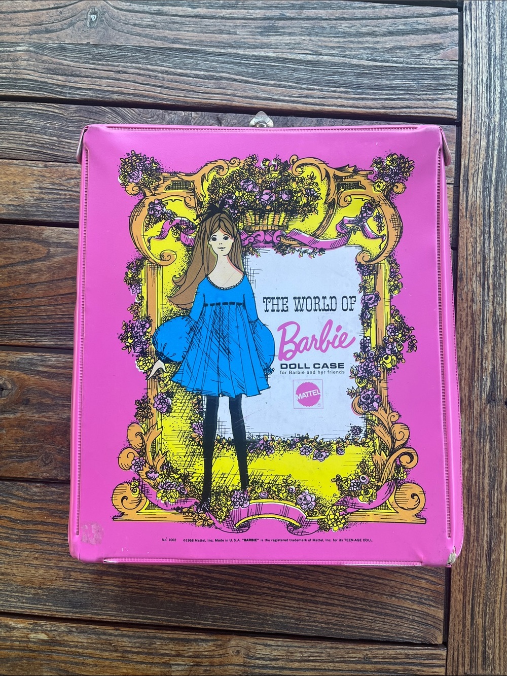 Vintage 1960s Mattel Barbie Bright Pink Case